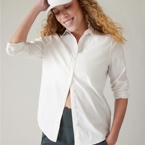Brand NEW Athleta Midtown Shirt Bright White Size Medium